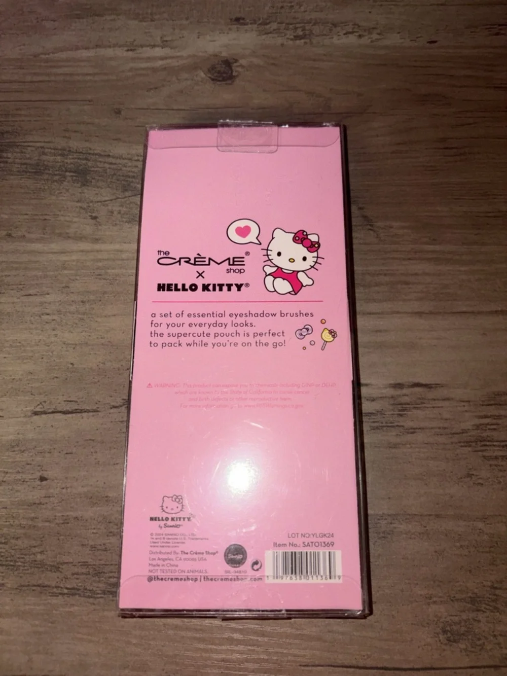 Hello Kitty 5pc Eyeshadow Brush Set Pink Handles Sanrio Makeup Brushes NWT